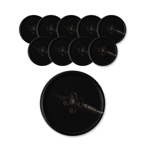 패션포인트 스텝단추 23mm, BK, 10개