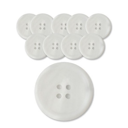 패션포인트 MD 단추 무광 15mm, WT, 10개입