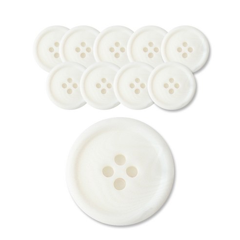 패션포인트 콥스 단추 무광 23mm, WT, 10개