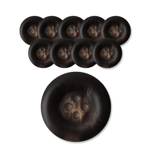패션포인트 어게인 단추 무광 18mm, BR, 10개입