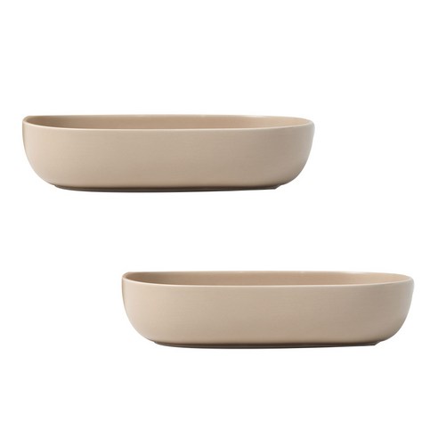 보울보울 레트로라인 오발볼 23cm, 카라멜베이지, 2개입