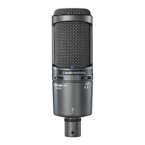 오디오테크니카 레코딩 및 방송용 유선마이크 블랙, AT2020USB+