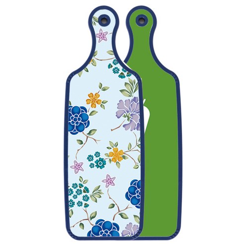 로엠디자인 블루에디션 서빙 양면 도마 보드 채소그린, 로맨틱블루floral비색, 1개
