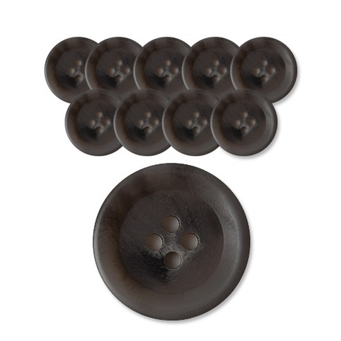 패션포인트 모던무광단추 15mm, DGY, 10개입