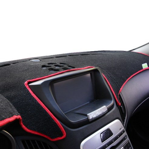 본투로드 차량용 에코 대쉬보드커버 블랙 원단 레드 라인 + DUB 종이 방향제, 폭스바겐 CC 2008년형