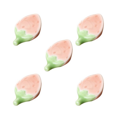 앤티스 주방용품 세라믹 젓가락 거치대, 딸기 핑크, 5개입