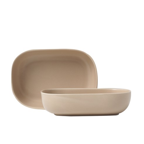 보울보울 레트로라인 오발볼 18cm, 카라멜베이지, 2개입