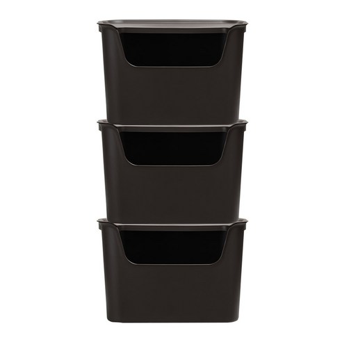 티볼리 컬러 수납박스 대 25.5L, 초코브라운, 3개입