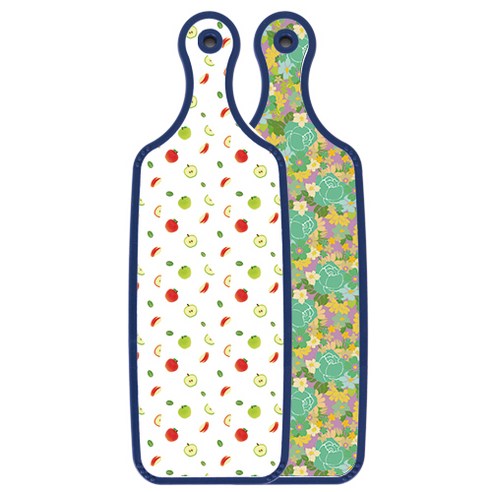 로엠디자인 블루에디션 양면 서빙도마 보드 청록장미넝쿨, 사과씨, 1개