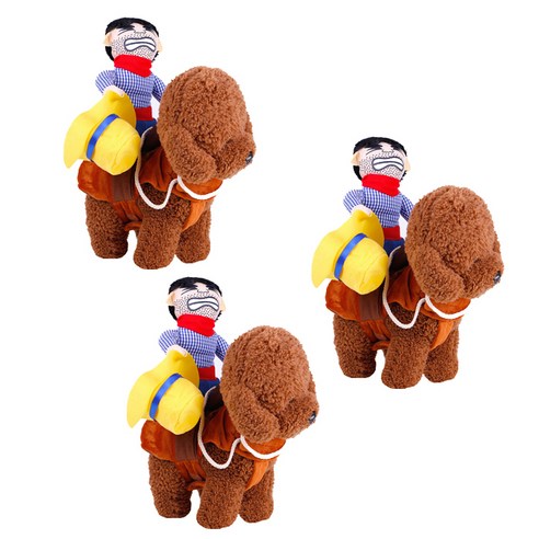 펫나인 반려동물 카우보이 승마 코스프레 모자 3p, 혼합 색상, 3개