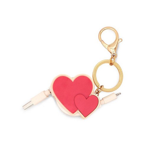 밴도 RETRACTABLE heart to heart 실리콘 아이폰 충전 케이블, 1개