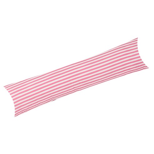 홈앤슬립 순면100% 바디필로우 솜포함 캔디라인 D타입, 핑크
