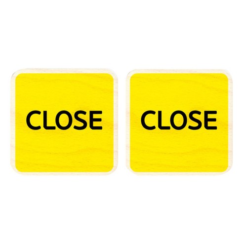 모두의팩토리 옐로우 자작나무 미니 사각 도어사인 2p, 50 CLOSE