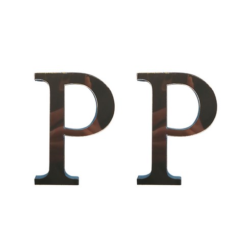 DM 알럽홈 인테리어 아크릴 엠블렘 장식 2p, 브라운P