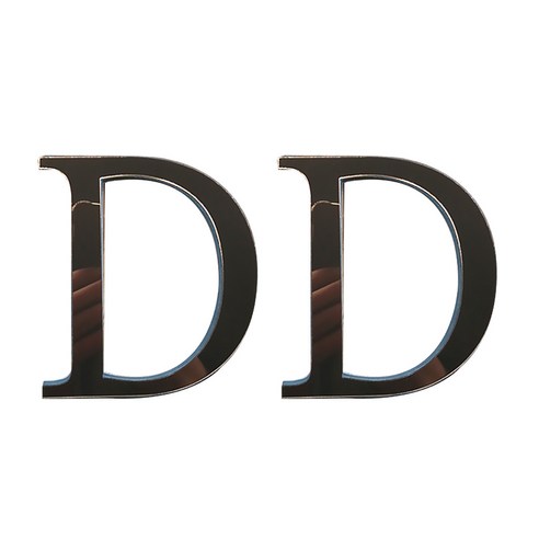 DM 알럽홈 인테리어 아크릴 엠블렘 장식 2p, 브라운D