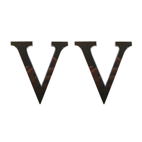 DM 알럽홈 인테리어 아크릴 엠블렘 장식 2p, 브라운V