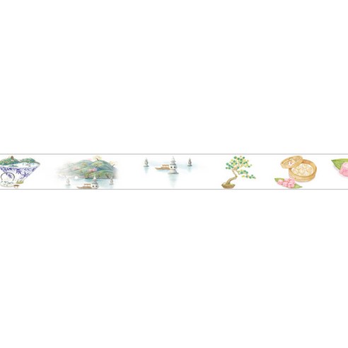 해피트레이딩 화이트 도시 핸드 마스킹테이프 30mm x 5m + 15mm x 5m + 7mm x 5m 2p, 룸저운, 1세트