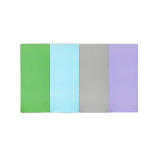 퍼니존 퍼니테라피 유아폴더매트 그린비비드시리즈5, 그린 + 스카이블루 + 그레이 + 바이올렛