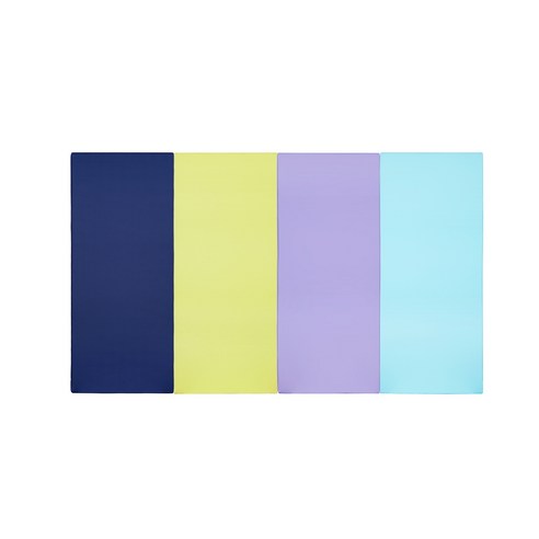 퍼니존 퍼니테라피 유아폴더매트 블루비비드시리즈5, 블루 + 피스타치오 + 바이올렛 + 스카이블루