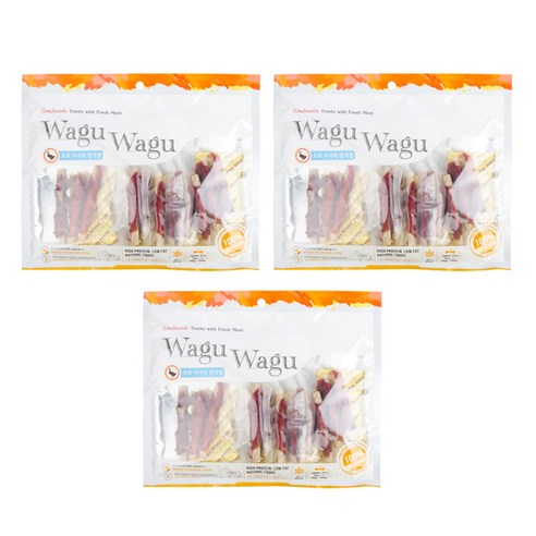 와구와구 반려견 간식 300g, 오리사사미 먼치껌, 3개입