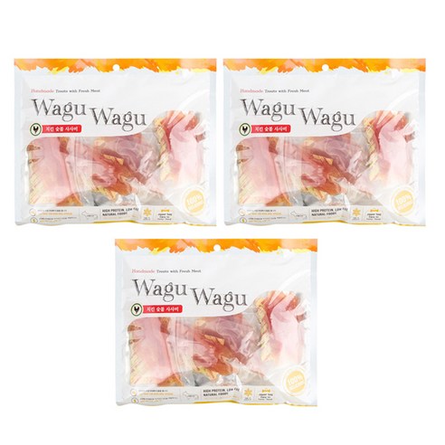 와구와구 반려견 간식 300g, 치킨숯불사사미, 3개입