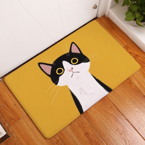 슈퍼식스 고양이 캐릭터 시리즈 물 흡수 발 매트, 15