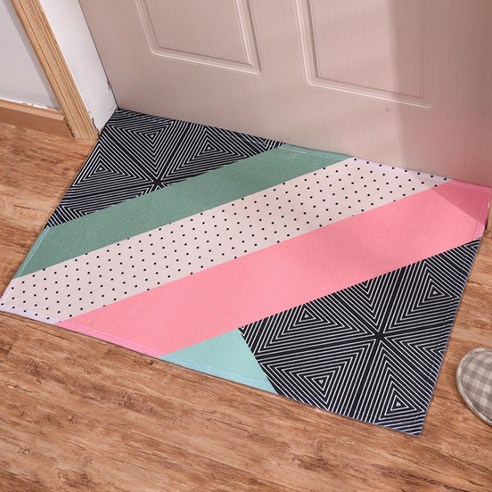 리빙조이 루프 피규 벨벳 발매트 50 x 80 cm, 라인트라이앵글