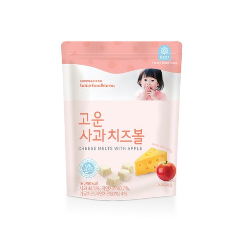베베푸드 고운 사과치즈볼, 16g, 1개