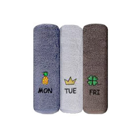 송월타월 요요데일리 수건 150g 30수 면사, 랜덤 발송, 3개