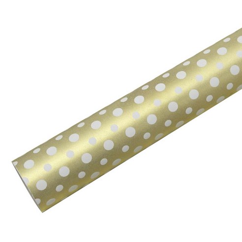 영프라자 더블도트 종이포장지 53cm x 10m, 실버, 1개