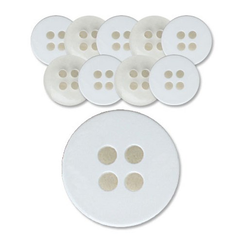 패션포인트 로고민자 단추 10mm, 001, 10개입