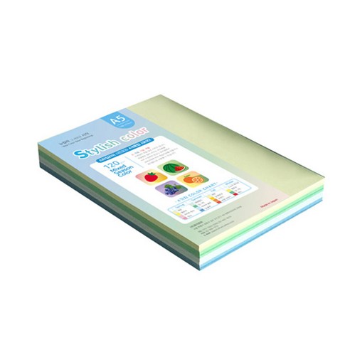 종이문화 스타일리쉬 시즌칼라 색지 혼합 323 SS-Summer 120g, A5, 160매
