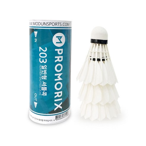 프로모릭스 깃털 셔틀콕 3p, 흰색, 1개 일반형 
학용품/수업준비