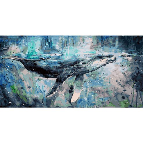 아트조이 DIY 명화 그리기 조립형 세트 60 x 120 cm, 고래의 여행