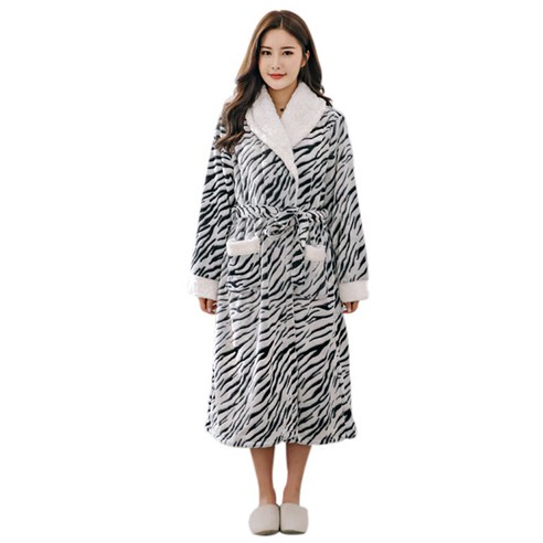 더자카 패턴데이 소프트 플란넬 가운 M, Y320LBBE017, 1개
