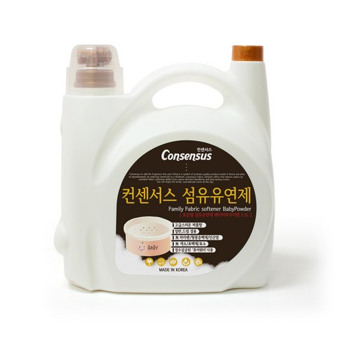 컨센서스 패밀리 섬유유연제 베이비파우더 본품, 5.5L, 1개