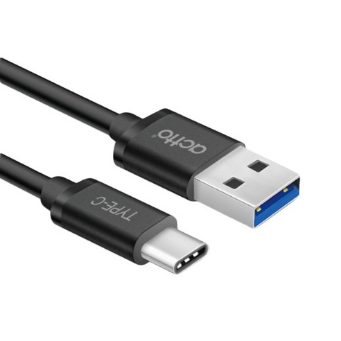 엑토 퀵 타입 C USB 3.1 충전 데이터 숏 케이블 TC-16, BLACK, 1개