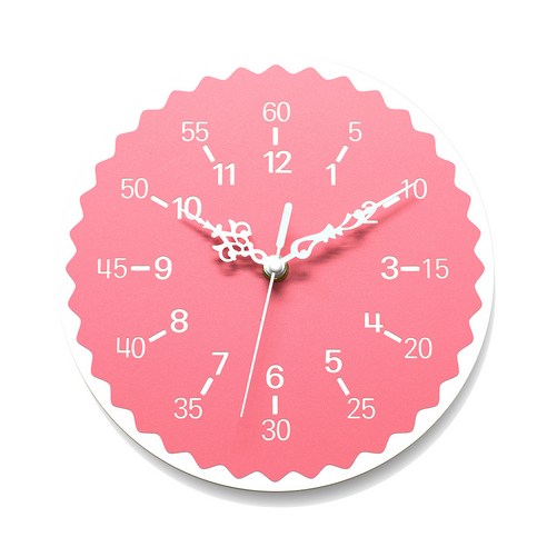 아미공 디자인 벽시계 에듀플라워, 핑크