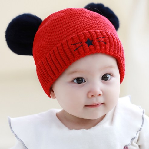 엠케이 아동용 쥐방울 니트모자