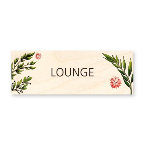 모두의팩토리 그린 도어사인 자작나무 디자인 문패, 36 LOUNGE