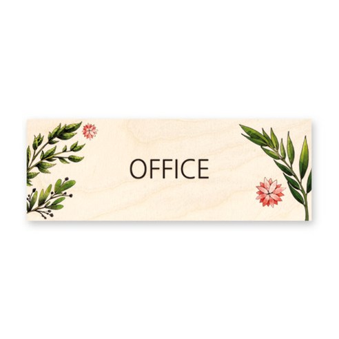 모두의팩토리 그린 도어사인 자작나무 디자인 문패, 7 OFFICE
