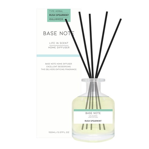베이스노트 홈 디퓨져 150ml, 러쉬 스피아민트, 1개