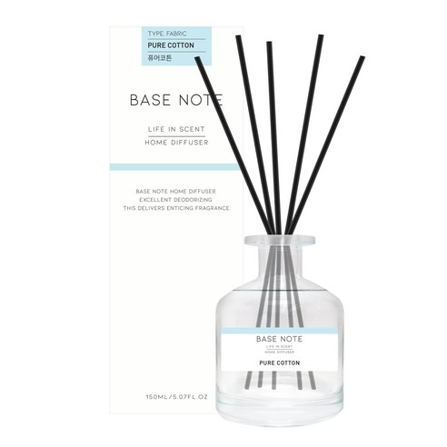 베이스노트 홈 디퓨져 150ml, 퓨어코튼, 1개