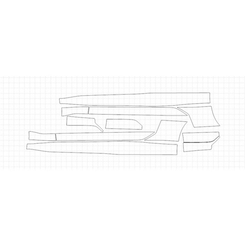헥시스 쉐보레 카마로 ZL1 2018 PU PPF 보호필름 차량용 가드용품, 15. ROCKERS, 1개