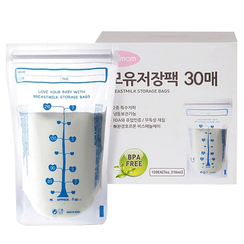 유니맘 모유저장팩 210ml, 30매, 100개