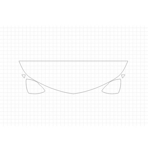 헥시스 쉐보레 크루즈 RS 2018 PVC PPF 보호필름 차량용 가드용품, 11. HFM, STRAIGHT(B형), 1개