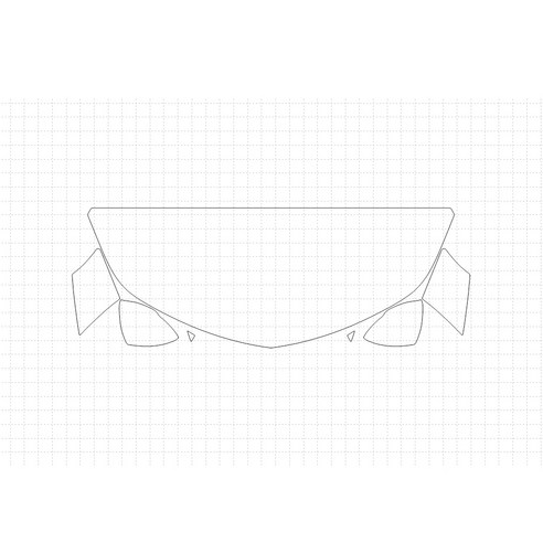 헥시스 쉐보레 크루즈 RS 2018 PVC PPF 보호필름 차량용 가드용품, 13. HFM, STRAIGHT, WRAPPED(B형), 1개