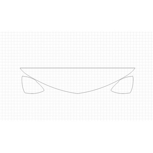 헥시스 쉐보레 크루즈 RS 2018 PVC PPF 보호필름 차량용 가드용품, 17. HM, STRAIGHT, WRAPPED, 1개