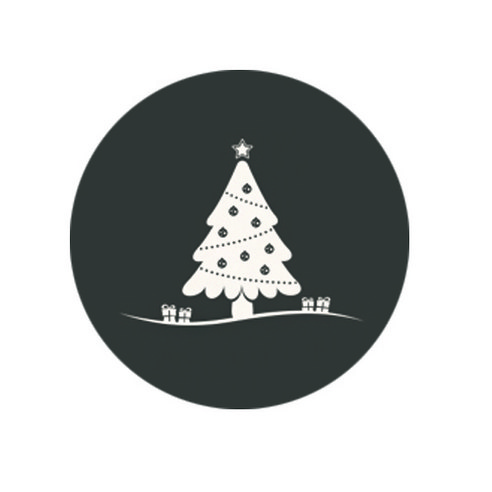 도나앤데코 크리스마스의 밤하늘 미니 트리 2cm 원형 스티커, 혼합 색상, 120개입