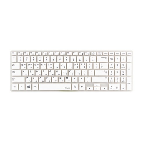 파인피아 삼성 노트북용 문자인쇄 칼라 키스킨 SS05번 / 삼성 NT270B5E / NT271B5E / NT270E5E / NT270E5G / NT270E5J, 화이트, 1개